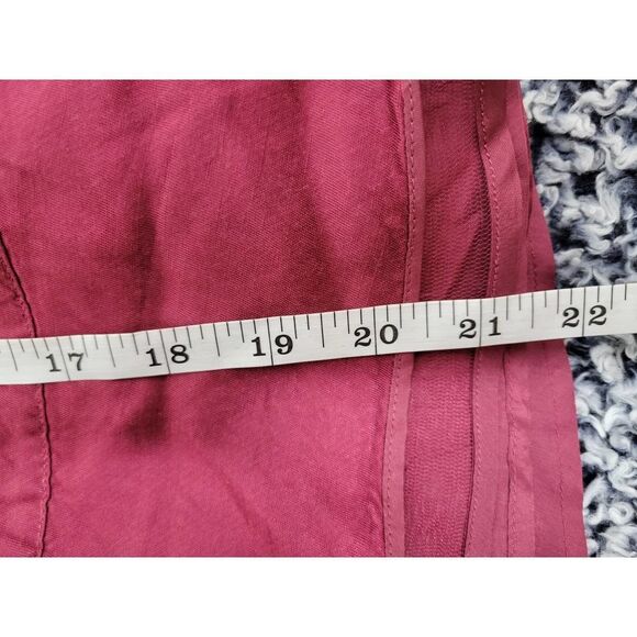 Burgundy skirt with pockets - Picture 4 of 5